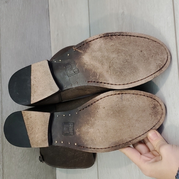 Frye Womens Melissa Button Zip Short Dk Leather 12959 Ankle Boots shoes 8.5 - Picture 11 of 16